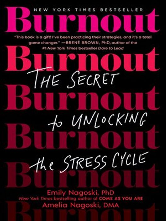 Cover Image: 'Burnout'. Pink Text repeats on Black Background.
